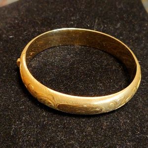antique 14K GF Marathon hindged Bangle Bracelet